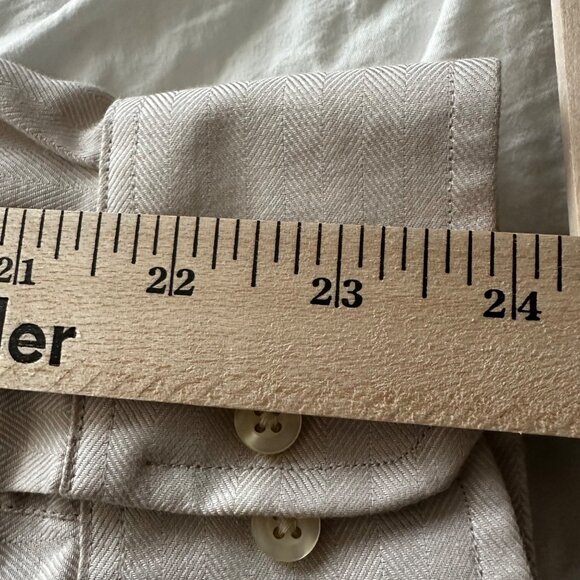 Chaps Men's Beige Long Sleeve Button-Up Shirt Size L 16-16.5 34/35 100% Cotton - Picture 13 of 13